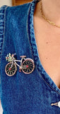MÍSTIKA PINK CRYSTAL BICYCLE BROOCH