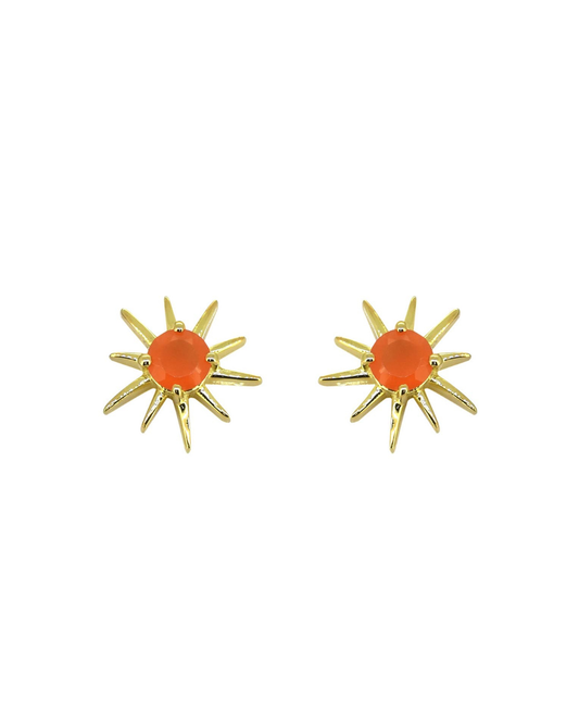 MÍSTIKA CARNELIAN BOHEMIAN SUNSHINE STUD EARRINGS