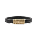 MÍSTIKA MEN'S BRAIDED LEATHER BRACELET | GOLD
