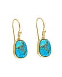 MÍSTIKA BLUE MOHAVE TURQUOISE DANGLE EARRINGS