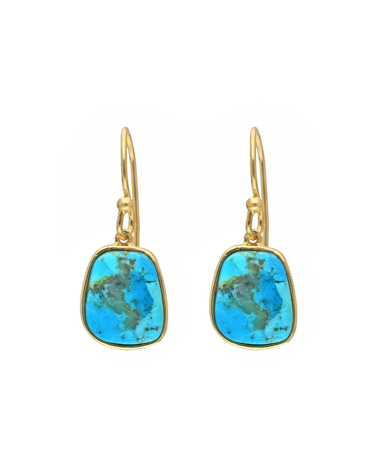 MÍSTIKA BLUE MOHAVE TURQUOISE DANGLE EARRINGS