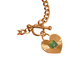 MÍSTIKA COLLAR CORAZÓN VERDE ORO 18K