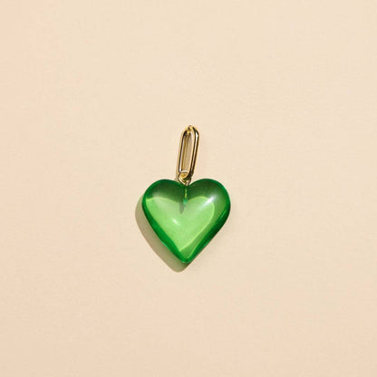 MÍSTIKA Heart & Leather Necklace – Green| Místika Style