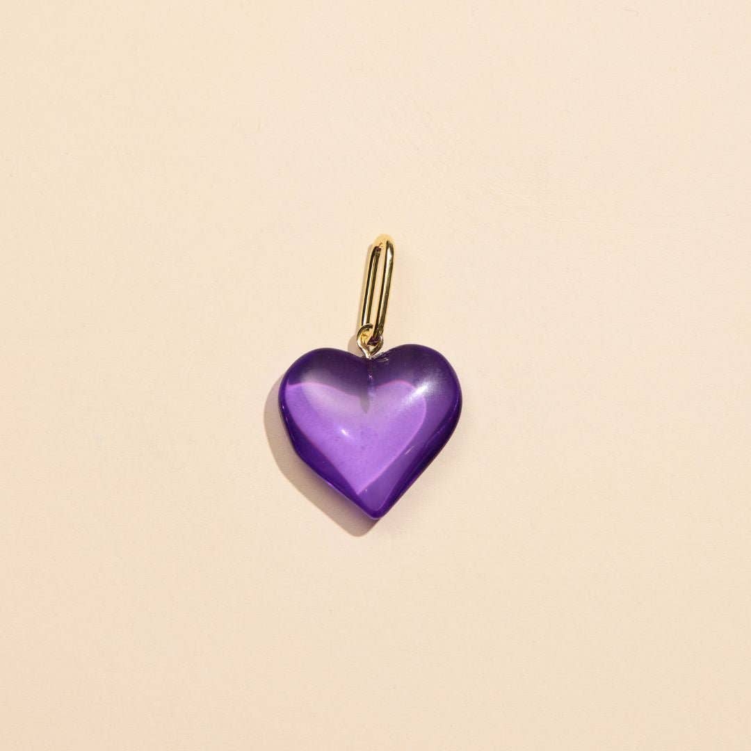 MÍSTIKA Heart & Leather Necklace – Purple | Místika Style