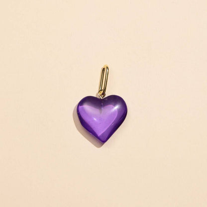 MÍSTIKA Heart & Leather Necklace – Purple | Místika Style