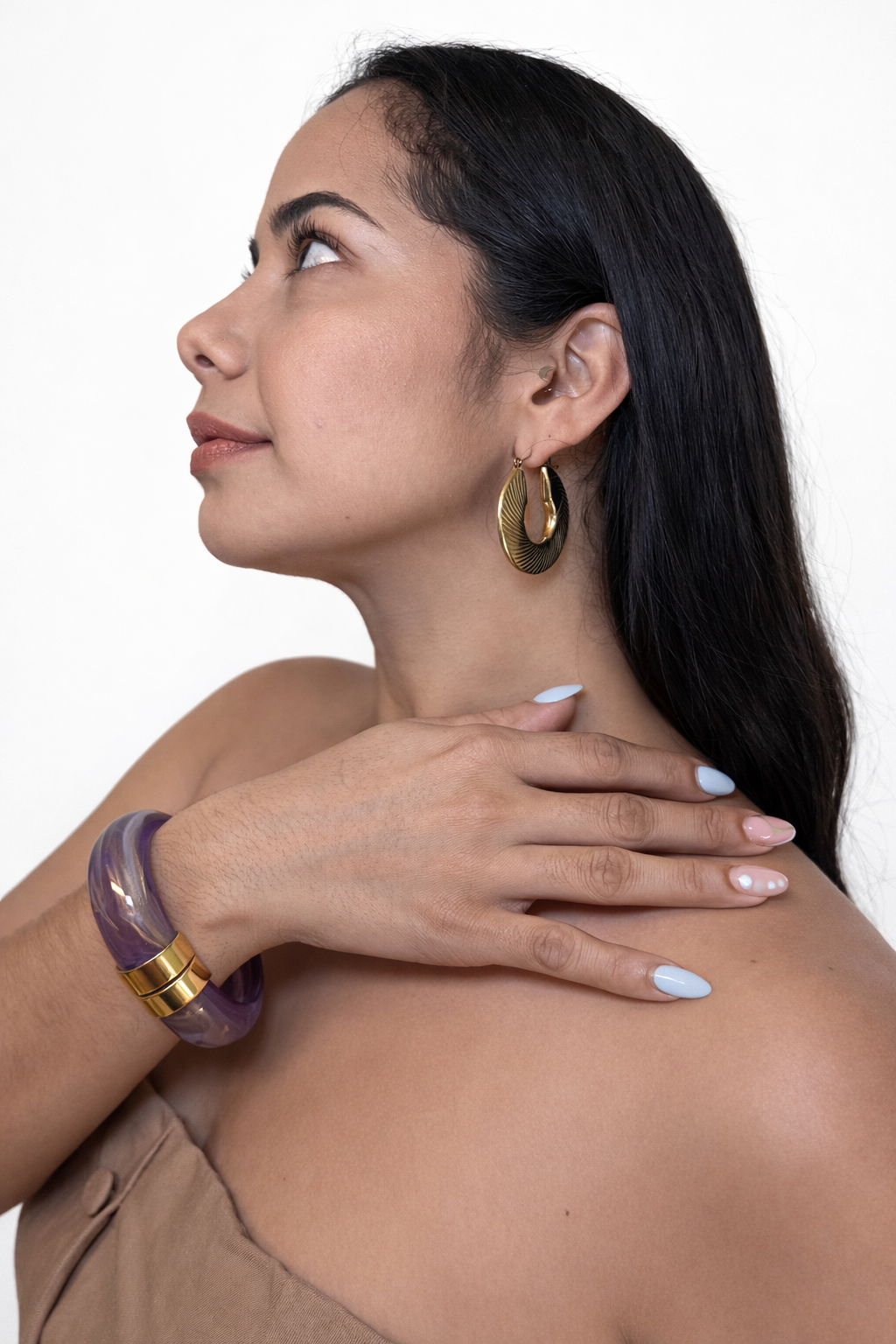MÍSTIKA BUNDLE #8 - ACRYLIC BANGLE & SUN EARRINGS / 2 PIECES