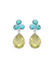 MÍSTIKA LEMON QUARTZ TURQUOISE DANGLE EARRINGS