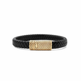 MÍSTIKA MEN'S BRAIDED LEATHER BRACELET | GOLD