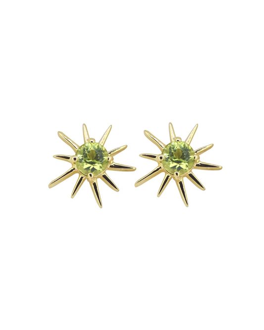 MÍSTIKA PERIDOT BOHEMIAN SUNSHINE STUD EARRINGS
