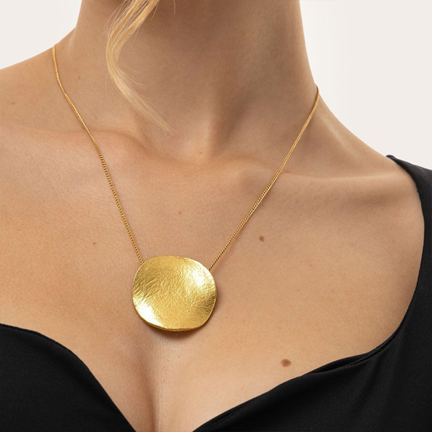 VESTOPAZZO RAW ROUND PLATE PENDANT