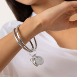 VESTOPAZZO BRACELET RONDE RIGIDE SMILE/COEUR