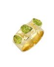 MÍSTIKA RAW PERIDOT THREE STONE RING