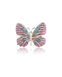 MÍSTIKA RHINESTONE BUTTERFLY BROOCH PINK