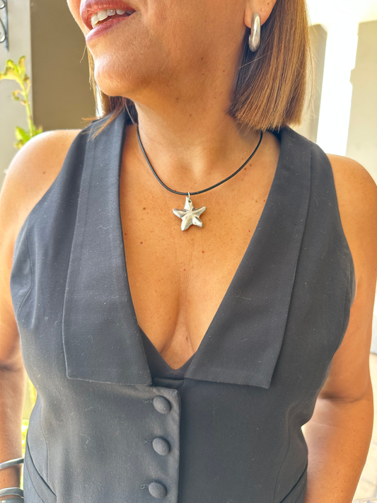 VESTOPAZZO STELLA STARFISH CHARM AND MISTIKA LEATHER CORD
