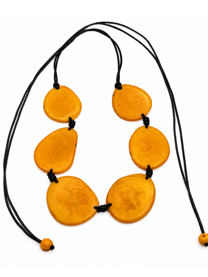 TAGUA - SUNLIT PETALS NECKLACE - YELLOW