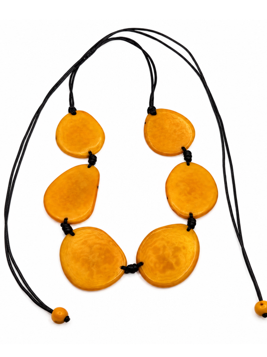 TAGUA - SUNLIT PETALS NECKLACE - YELLOW
