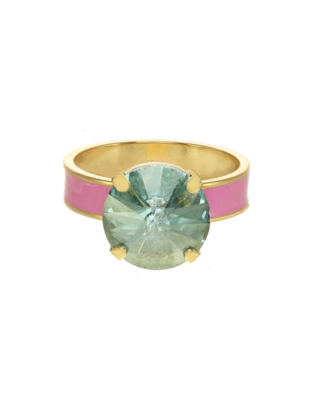 TOVA TINSLEY RING IN ENAMEL: PINK
