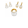 MÍSTIKA BUNDLE #18 - CRYSTAL CANDY EARRINGS, DROP CRYSTAL DANGLE EARRINGS & CUBIC LOLLIPOP RING | 3 Pieces Clear