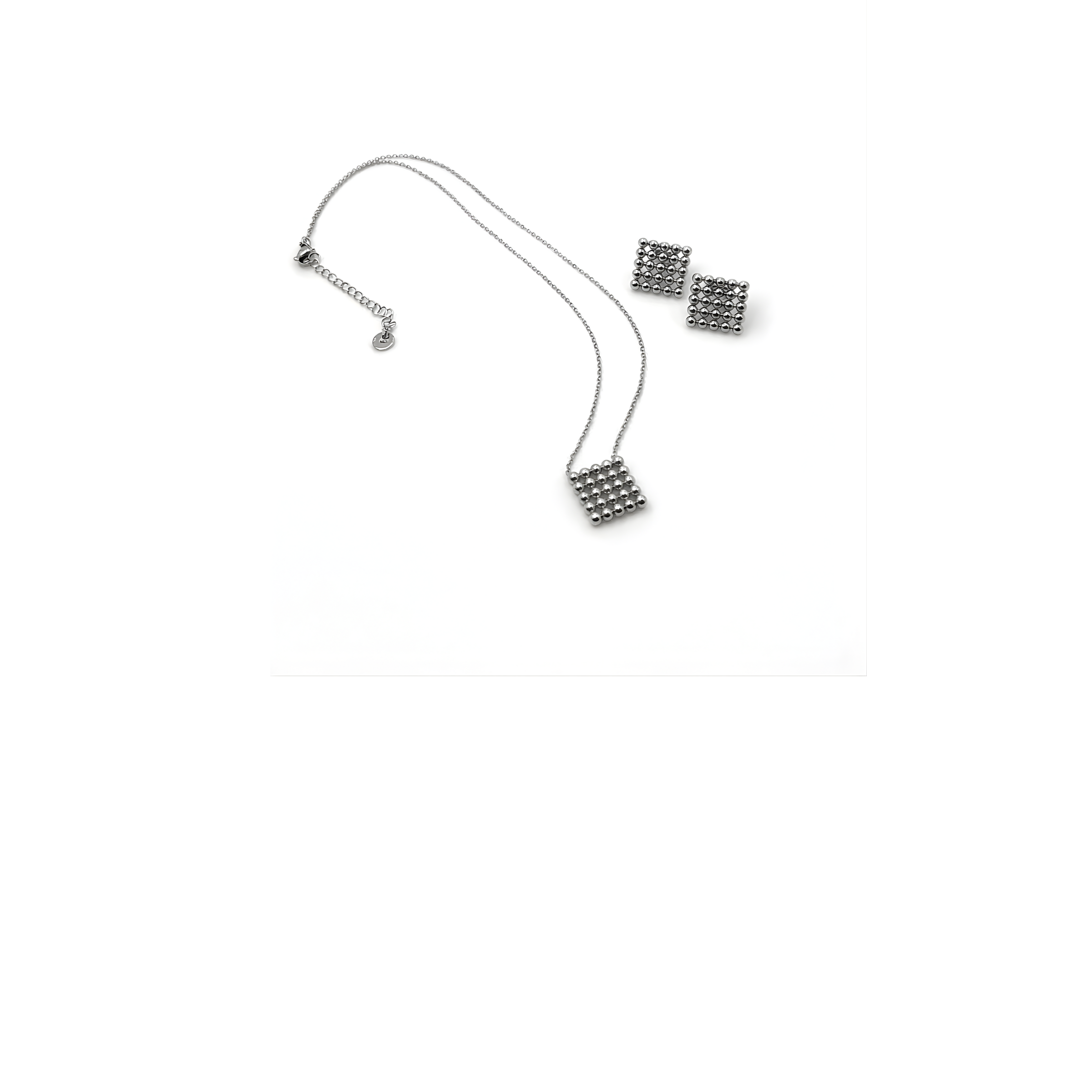 MÍSTIKA BUNDLE #10 - SQUARE BEADS NECKLACE AND EARRINGS
