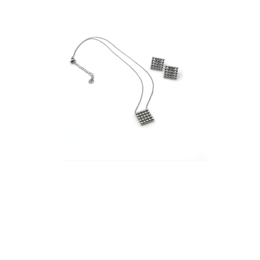 MÍSTIKA BUNDLE #10 - SQUARE BEADS NECKLACE AND EARRINGS