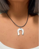 VESTOPAZZO HORSESHOE CHARM WITH MÍSTIKA LEATHER NECKLACE