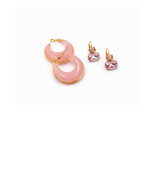MÍSTIKA BUNDLE #16 - AURORA GEOMETRIC EARRINGS AND CRYSTAL CANDY EARRINGS / 2 PIECES