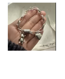 MÍSTIKA 925 BEAR AND HEART CHARM BRACELET