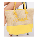 MÍSTIKA CROCHET STRAW TOTE BAG: YELLOW