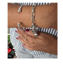 MÍSTIKA 925 BEAR AND HEART CHARM BRACELET