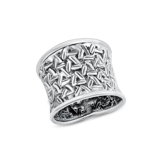 MÍSTIKA 925S BASKET WEAVE RING
