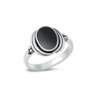 MÍSTIKA 925S BLACK AGATE RING