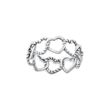 MÍSTIKA INTERLINKED HEARTS RING