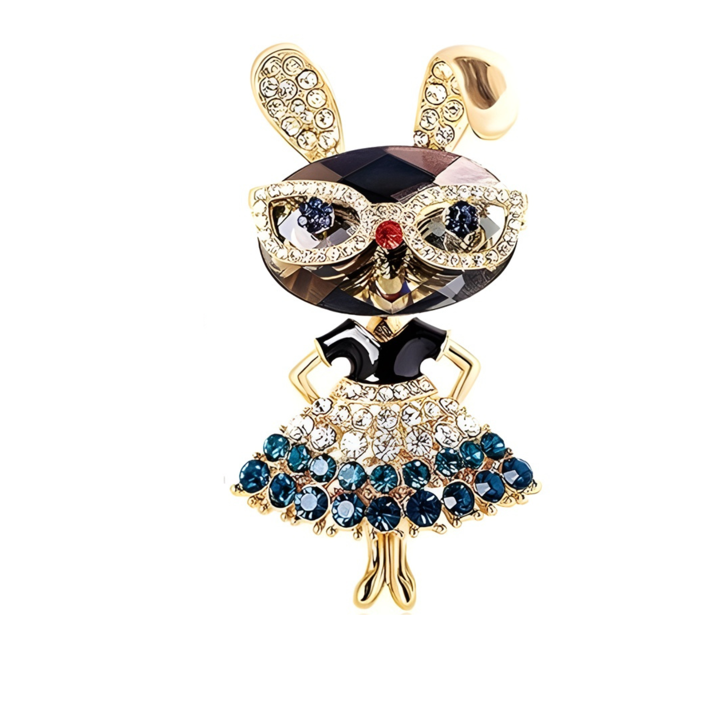 MÍSTIKA LADY RABBIT RHINESTONE BROOCH