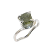 MÍSTIKA 925 MOLDAVITE WAVY RING