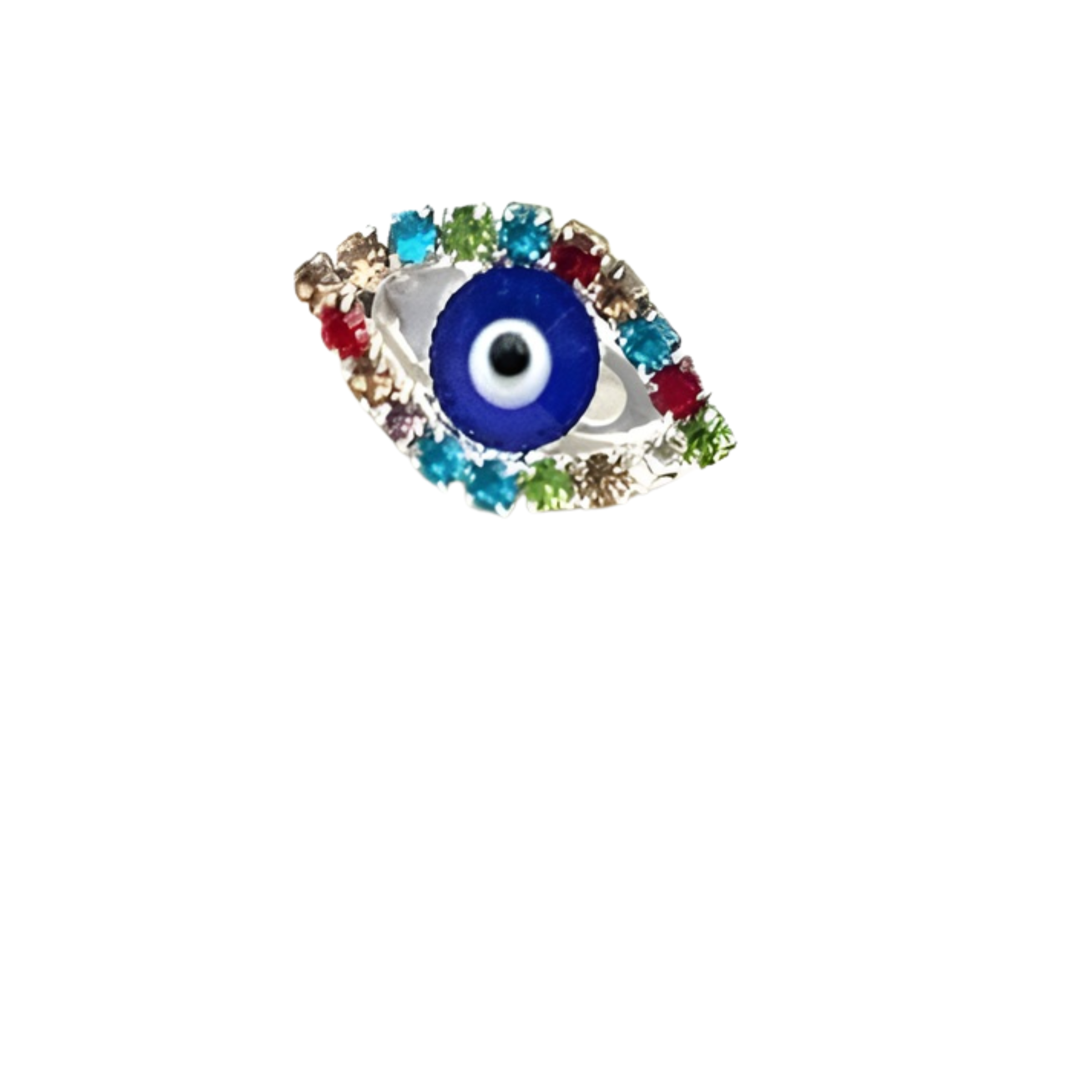 MÍSTIKA EVIL EYES RHINESTONE CRYSTAL BROOCH PIN