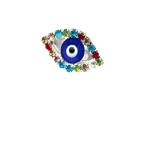 MÍSTIKA EVIL EYES RHINESTONE CRYSTAL BROOCH PIN