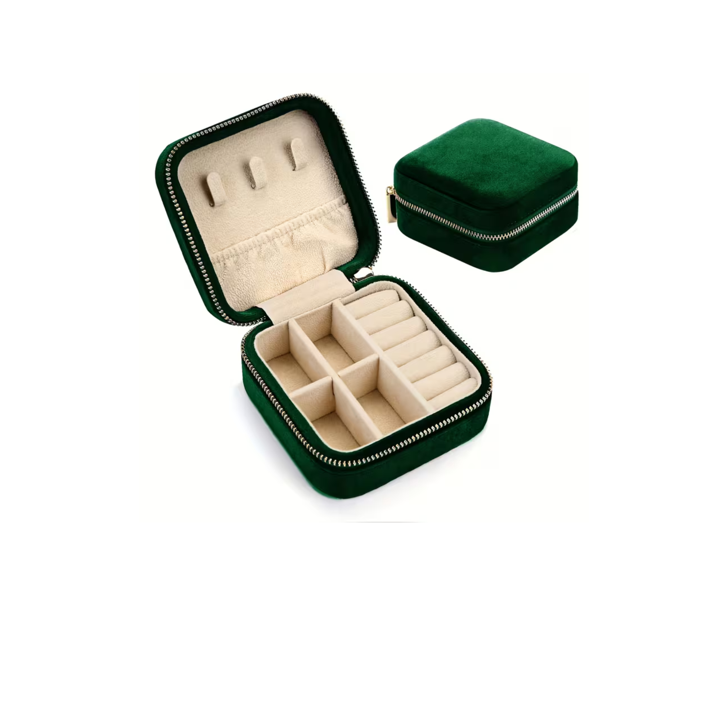 MÍSTIKA GREEN VELVET JEWELRY CASE