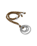 VESTOPAZZO PENDANT SOIE 3 OVALES IRREGULIERS