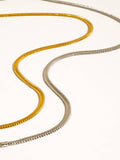 Papillon 18K Gold Non-Tarnish Classic Snake Chain Necklace: Yellow Gold