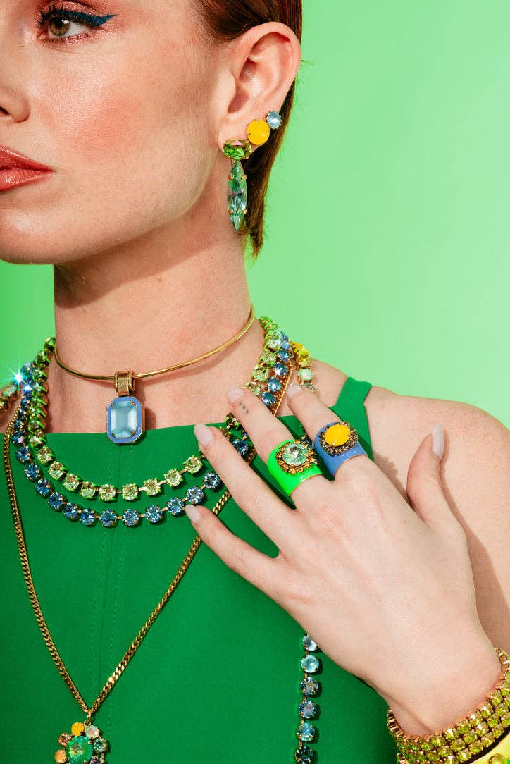 TOVA TWIGGY PLUS NECKLACE IN CANDY CRUSH: TANGERINE