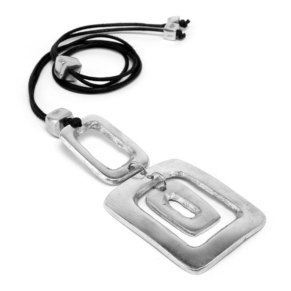 VESTOPAZZO STACKED RECTANGLE NECKLACE