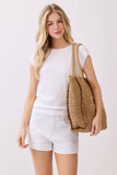 MÍSTIKA STRAW TOTE BAG: TAN