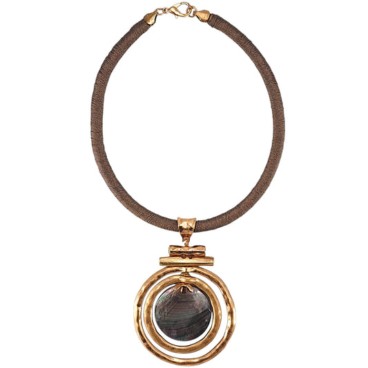 MÍSTIKA MOTHER OF PEARL COLLAR NECKLACE
