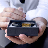 MÍSTIKA MEN'S BRAIDED LEATHER BRACELET | GOLD