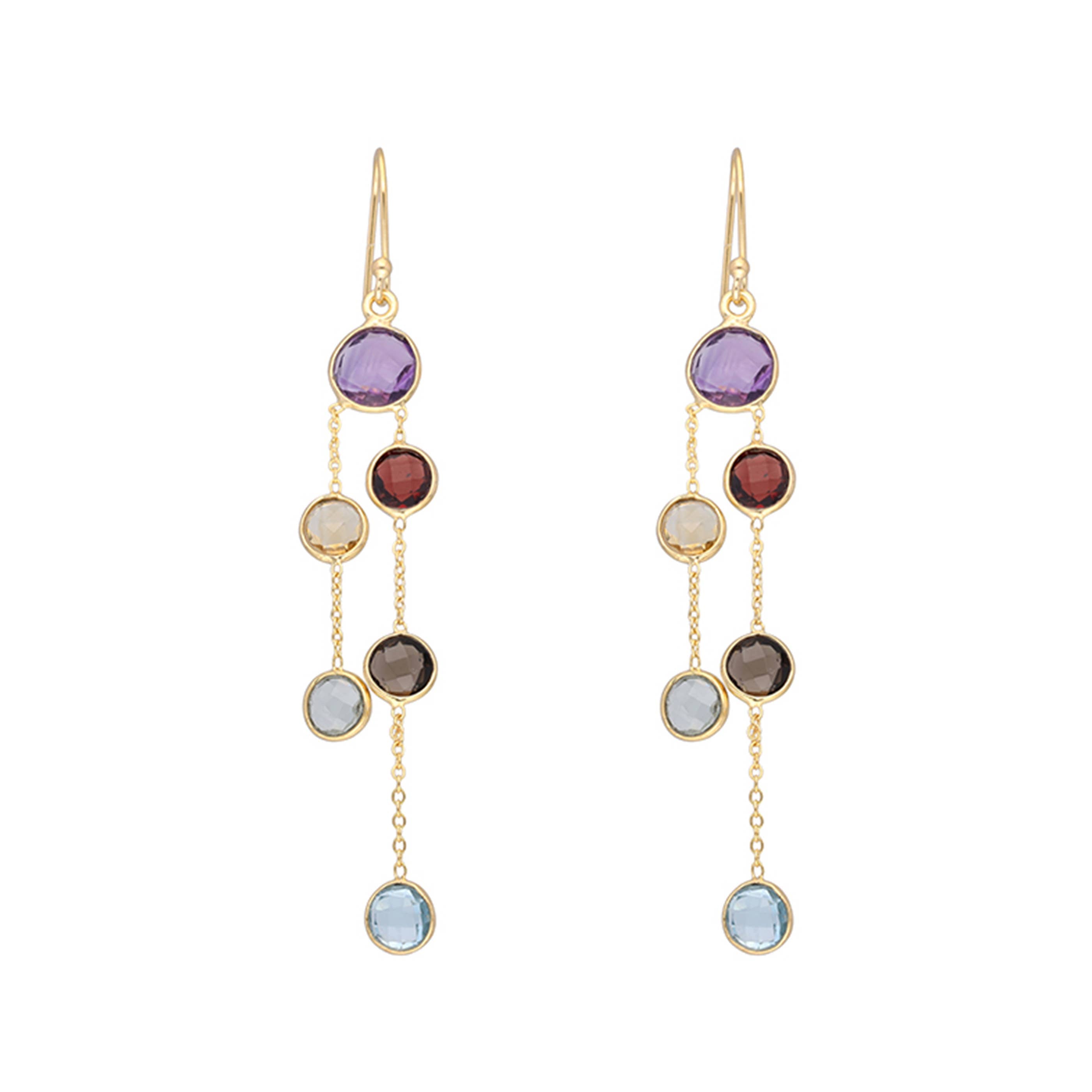 MÍSTIKA MULTI GEMSTONE DROP EARRINGS