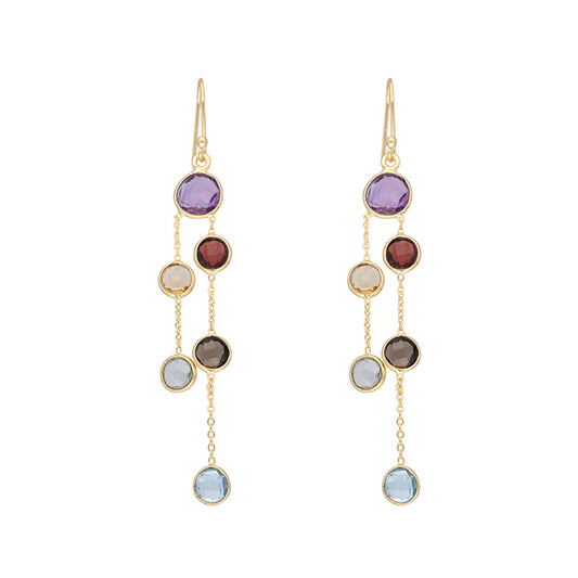 MÍSTIKA MULTI GEMSTONE DROP EARRINGS
