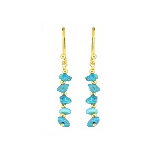 MÍSTIKA BLUE MOHAVE TURQUOISE DANGLE EARRINGS