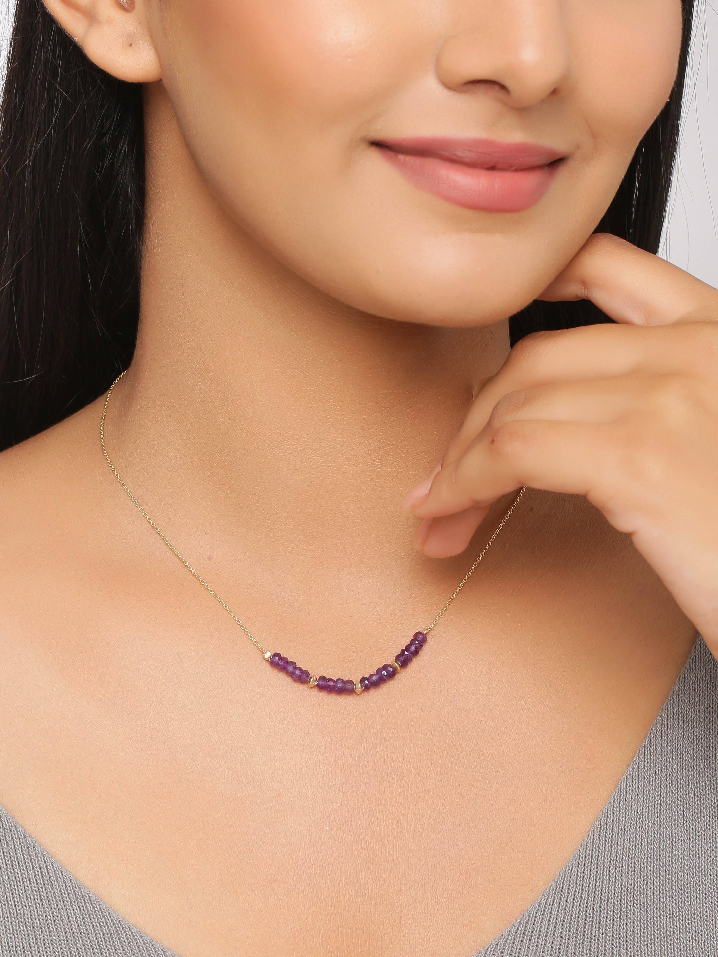 MÍSTIKA AMETHYST ORCHID THREAD NECKLACE