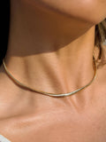 Papillon 18K Gold Non-Tarnish Classic Snake Chain Necklace: Yellow Gold