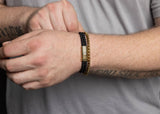 MÍSTIKA DOUBLE BRAIDED RUBBER BRACELET | GOLD